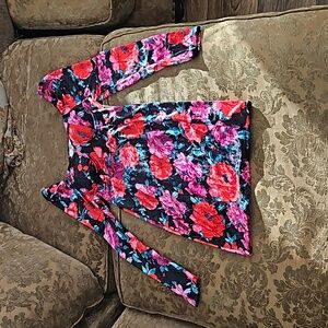 Madden NYC Velvet Floral Bodycon Dress